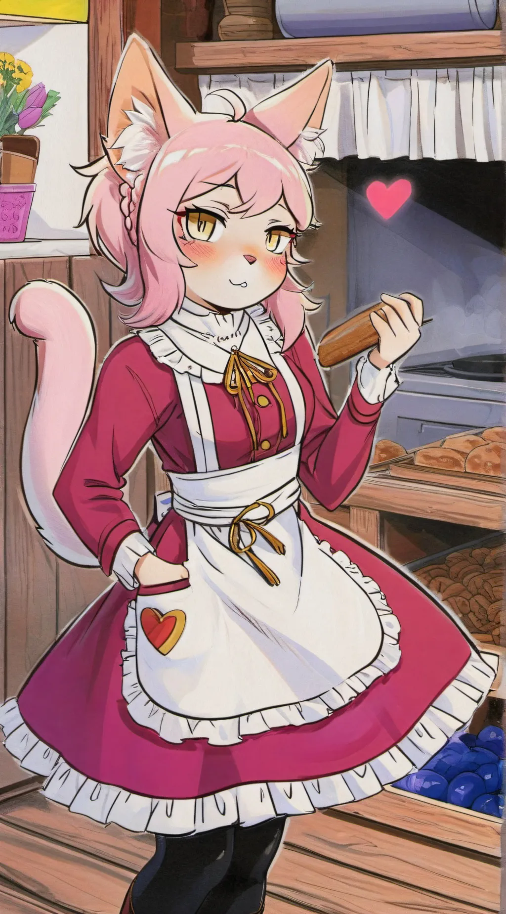 ai character: Angel Evergreen background