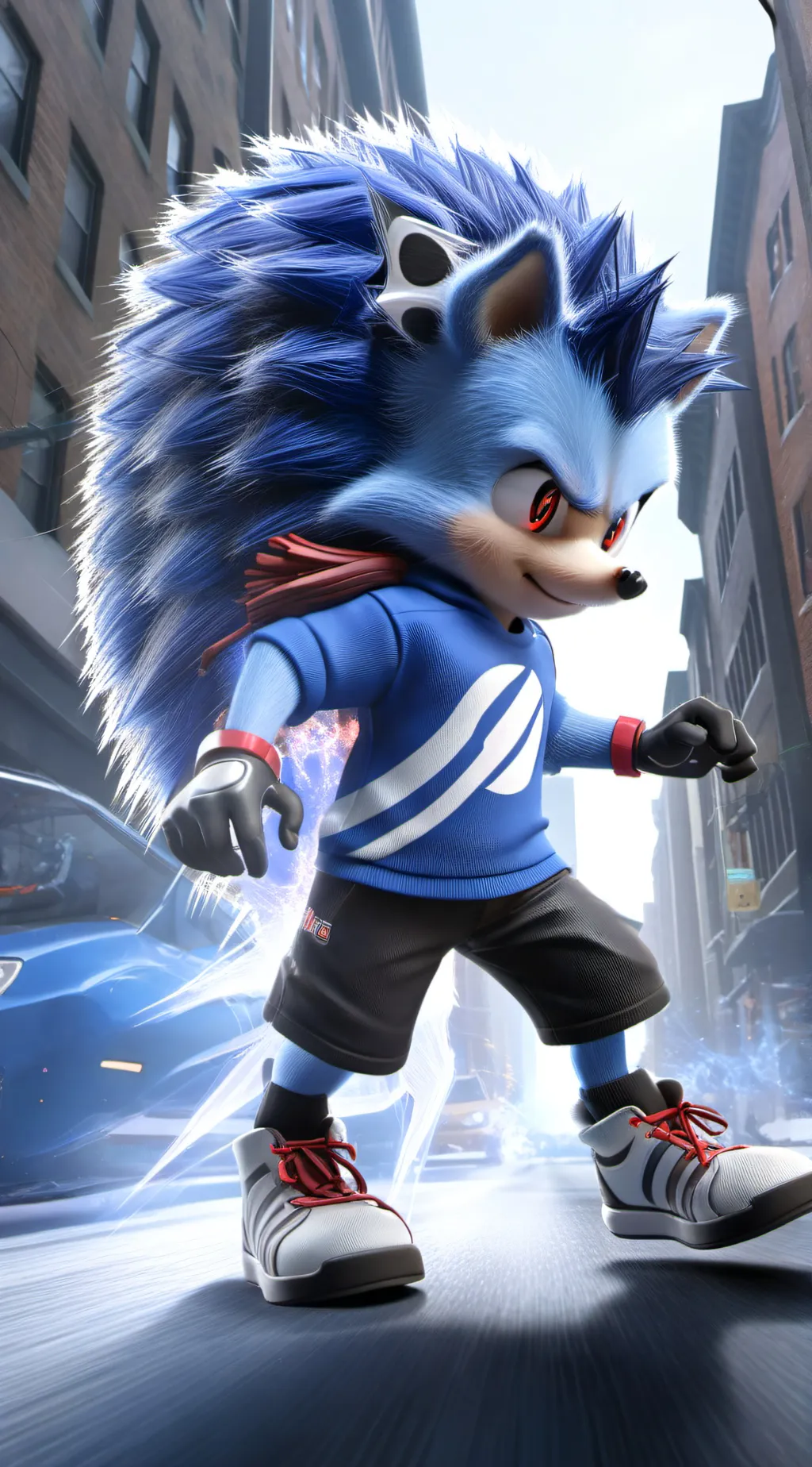 ai character: sonic the hedghog background