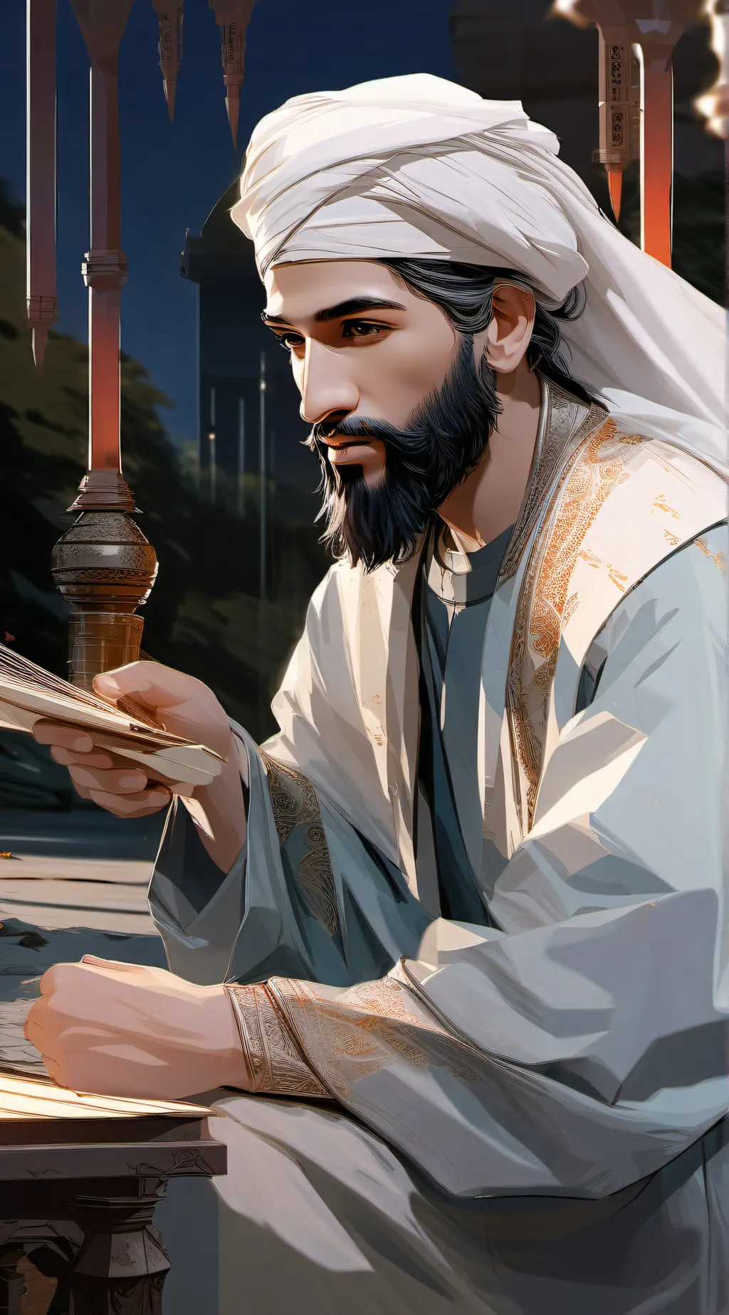 ai character: Muhamad SAW background