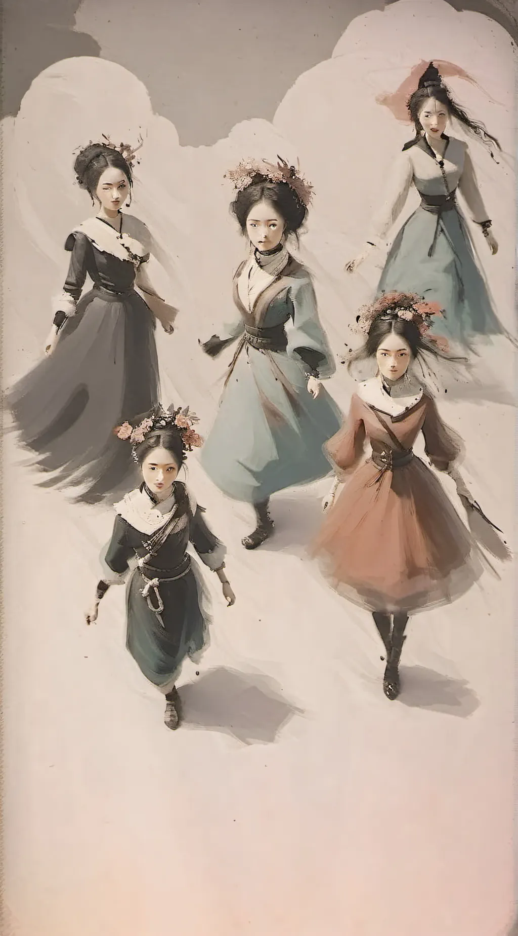 ai character: NEWJEANS background