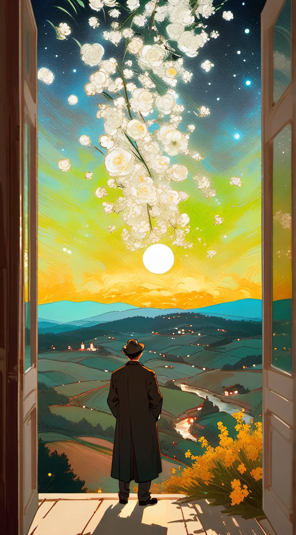 ai character: Peace and Love background