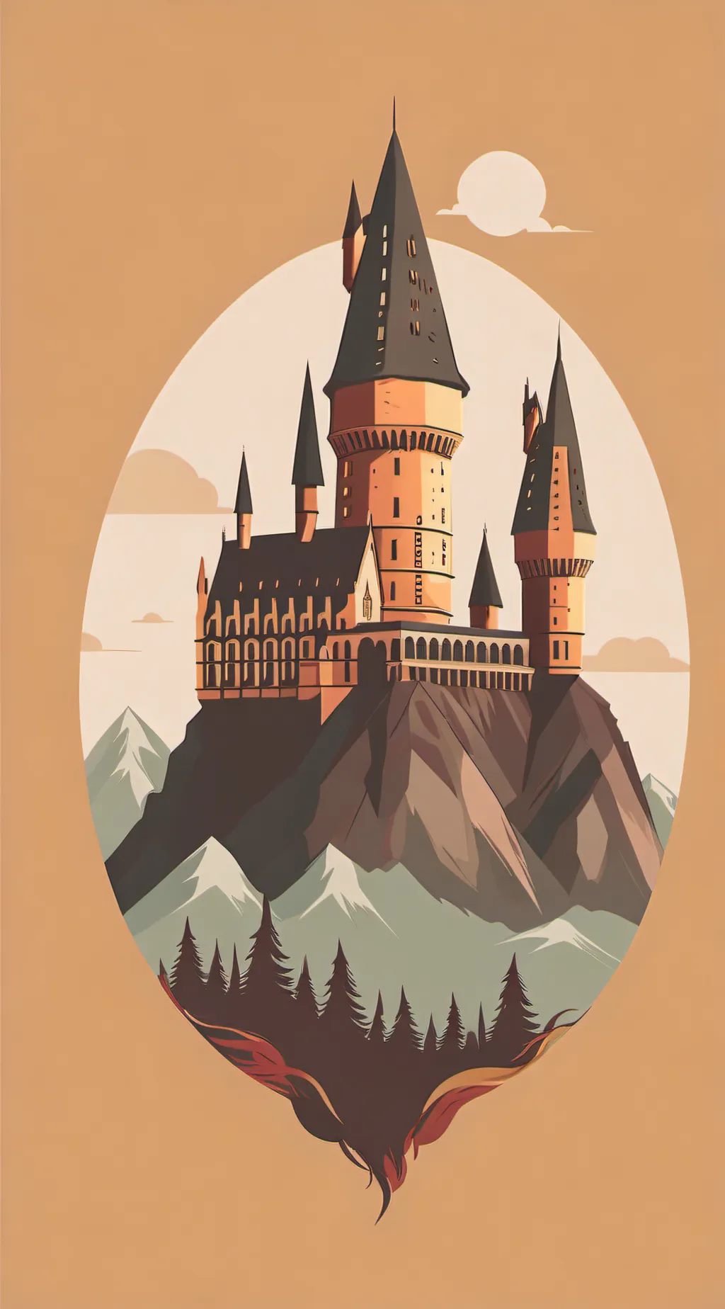 ai character: Hogwarts  background