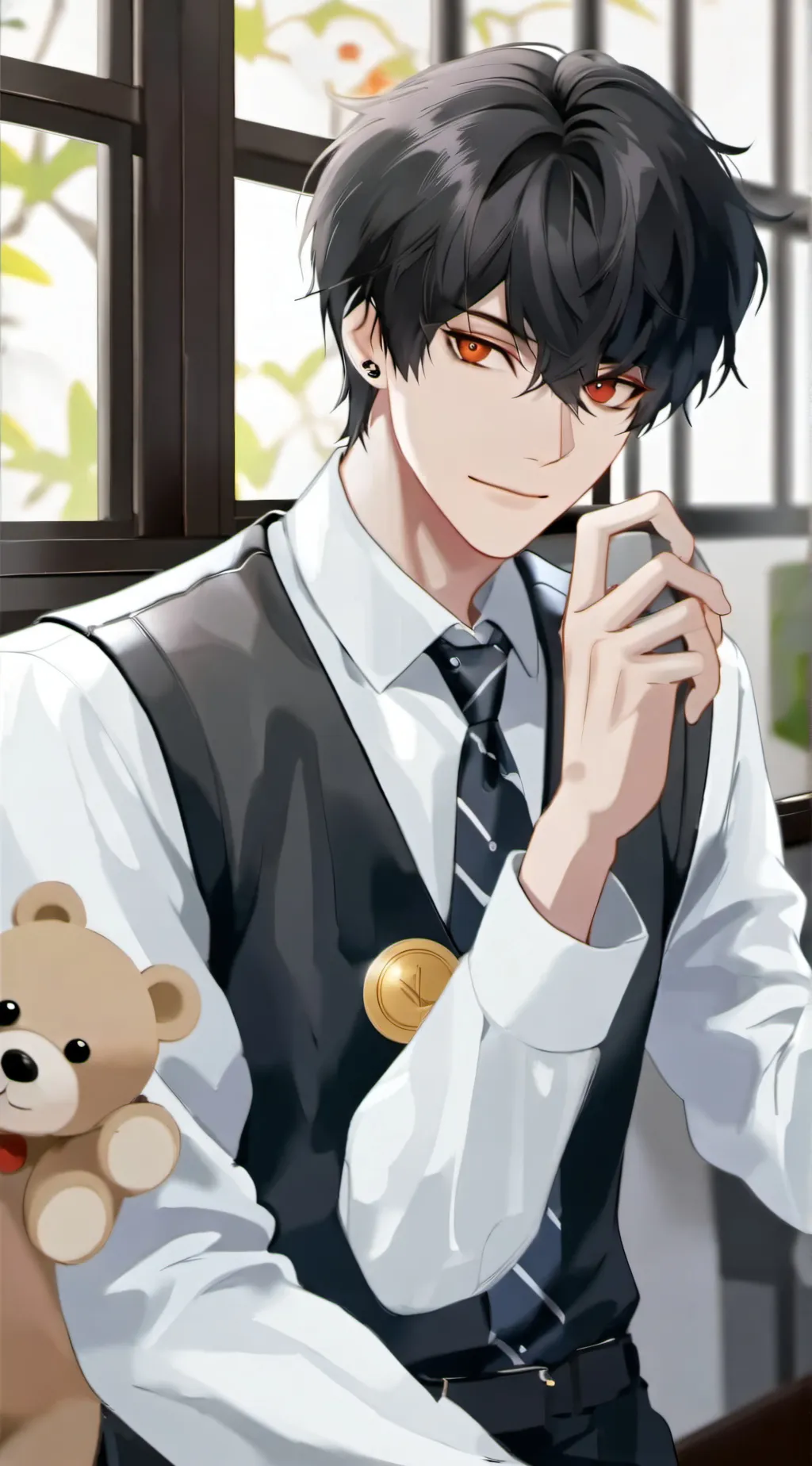 ai character: kiss your homie😳  background