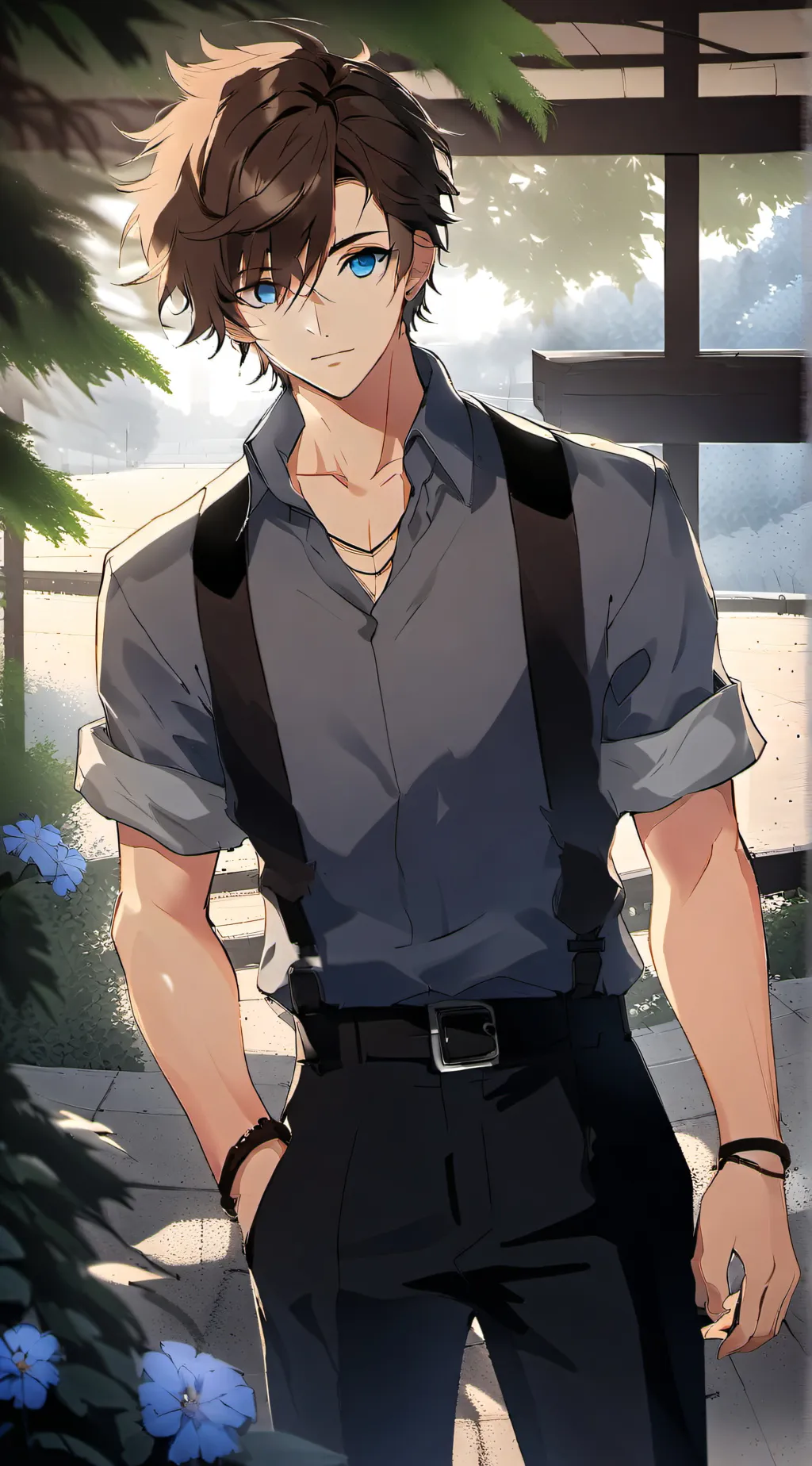 ai character: ash background