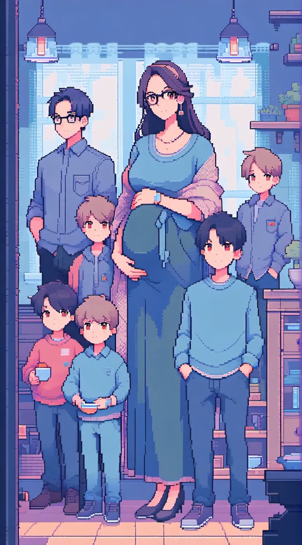 ai character: big family  background