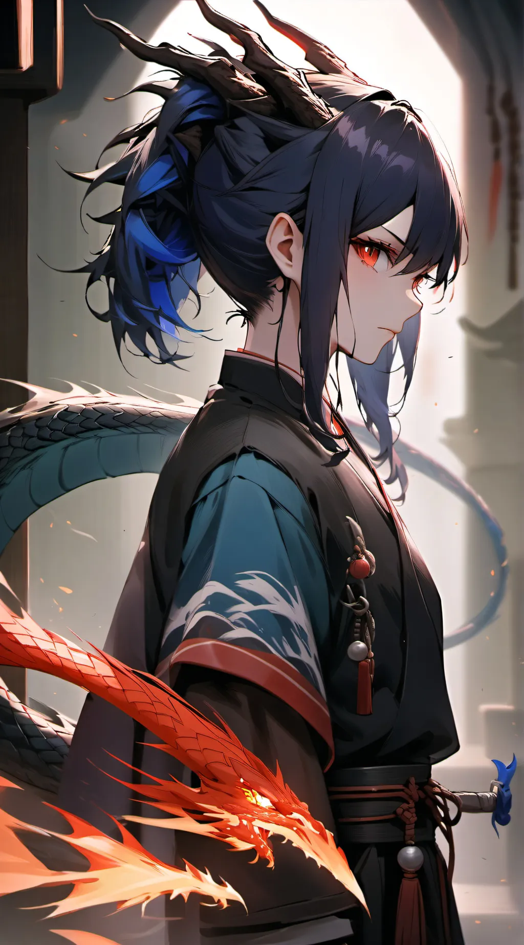 ai character: Aurelia the Dragon Girl background