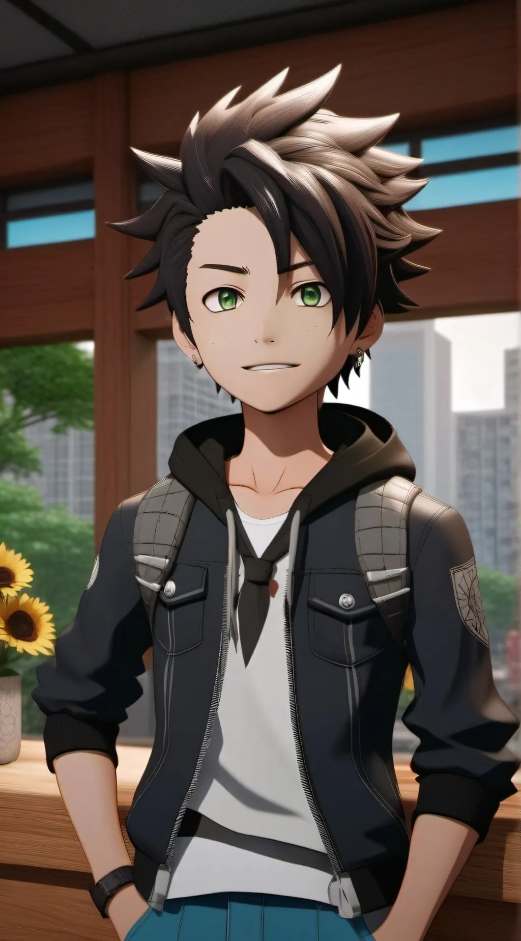 ai character: ORO HERO ROAD TRIP background