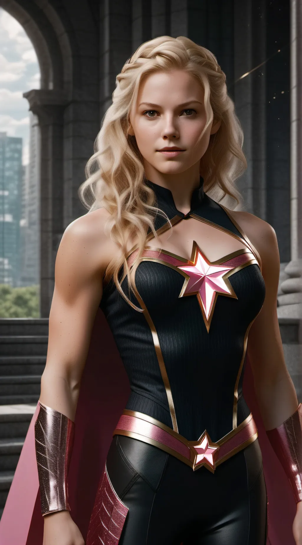 ai character: Mega Megan  background