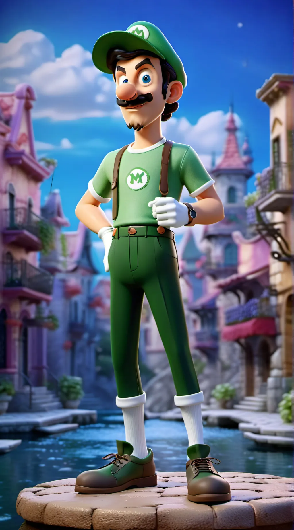 ai character: Luigi background