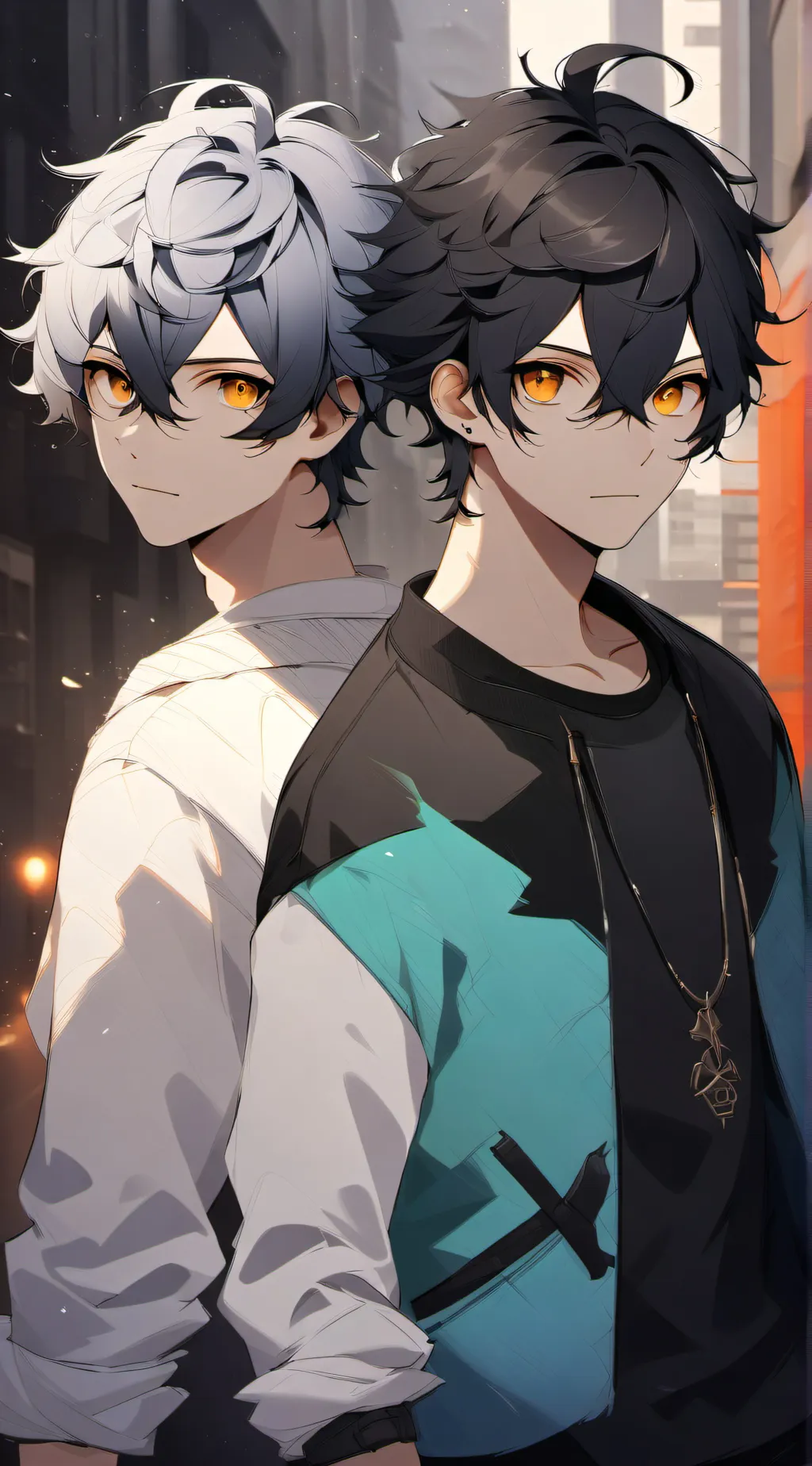 ai character: Lucas and Caleb background