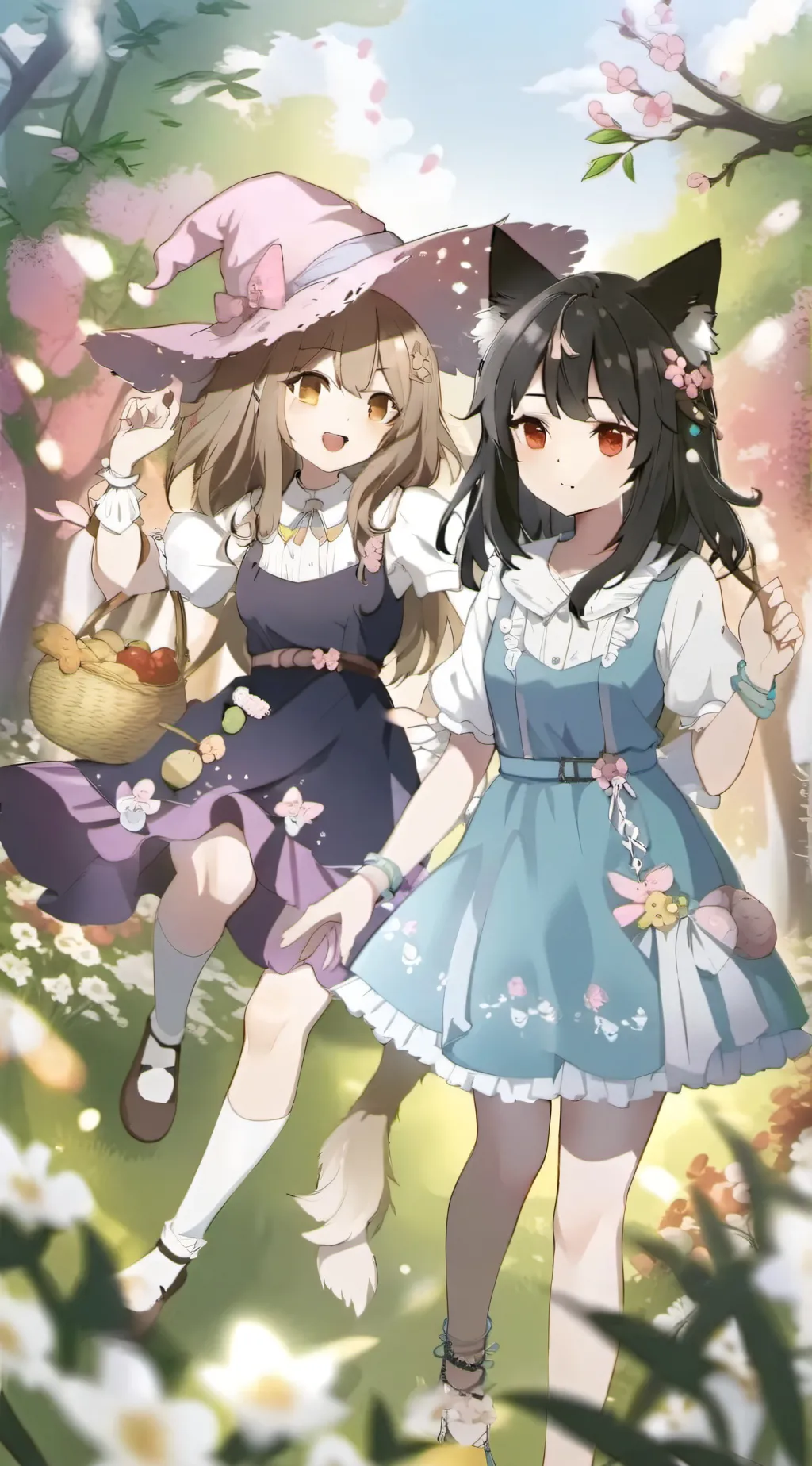 ai character: Cat girl world background