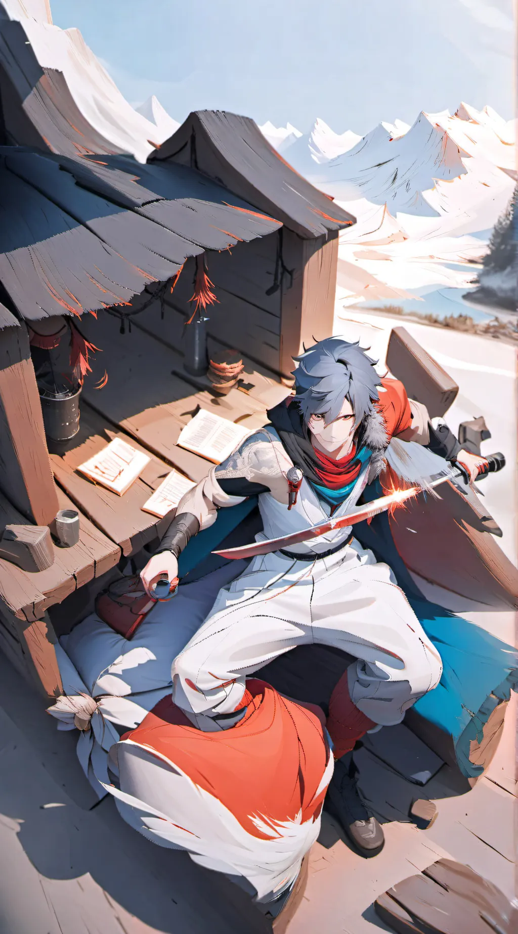 ai character: Rach ha background