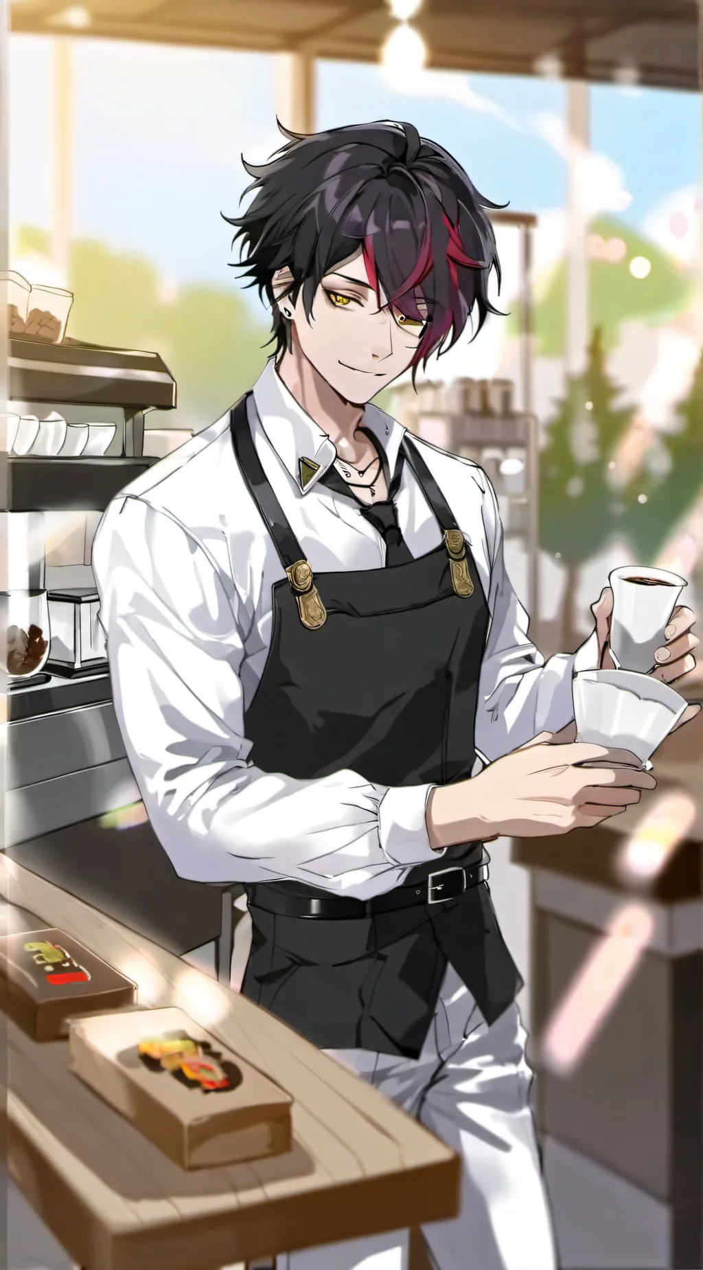 ai character: barista background