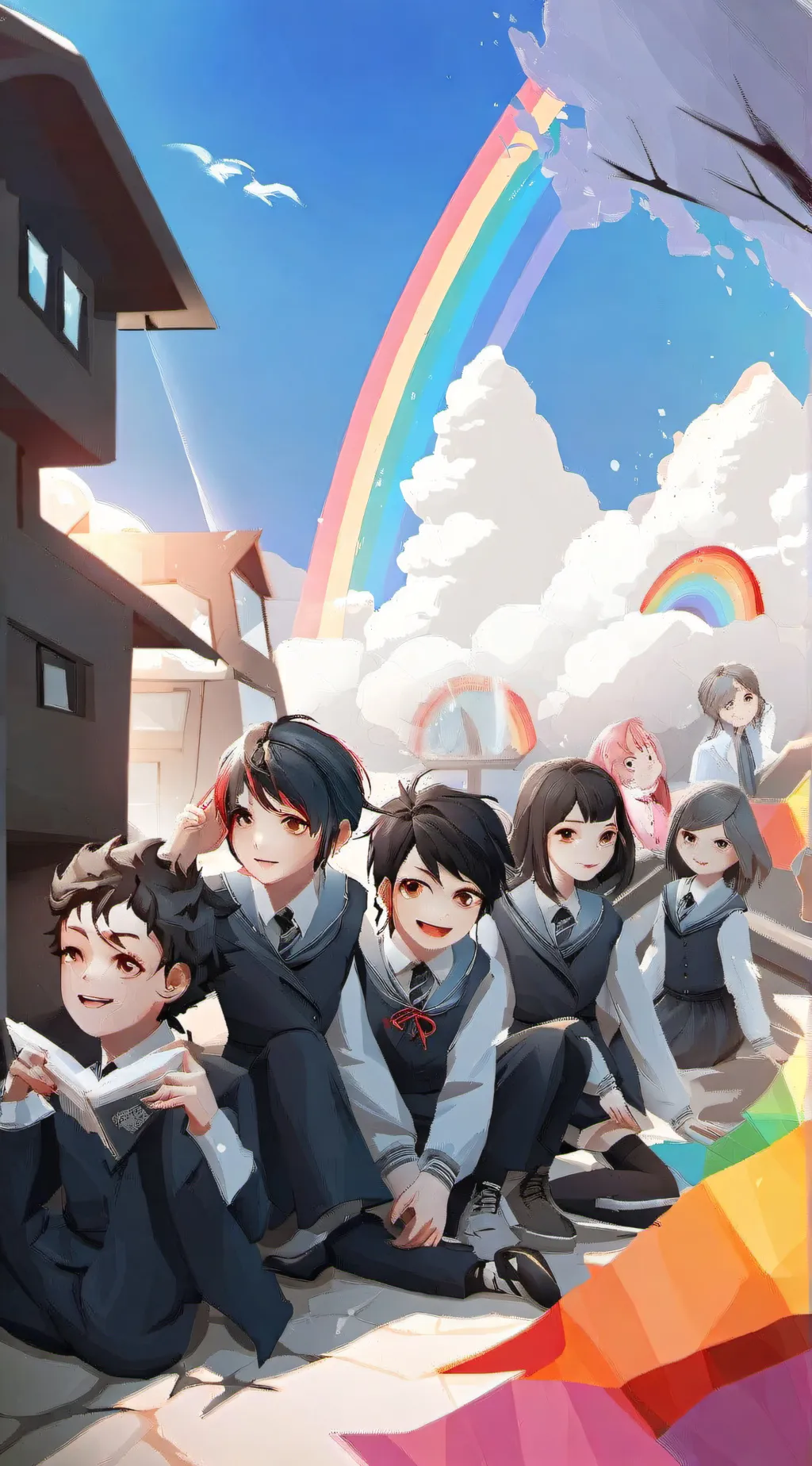 ai character: Dandy school mains background