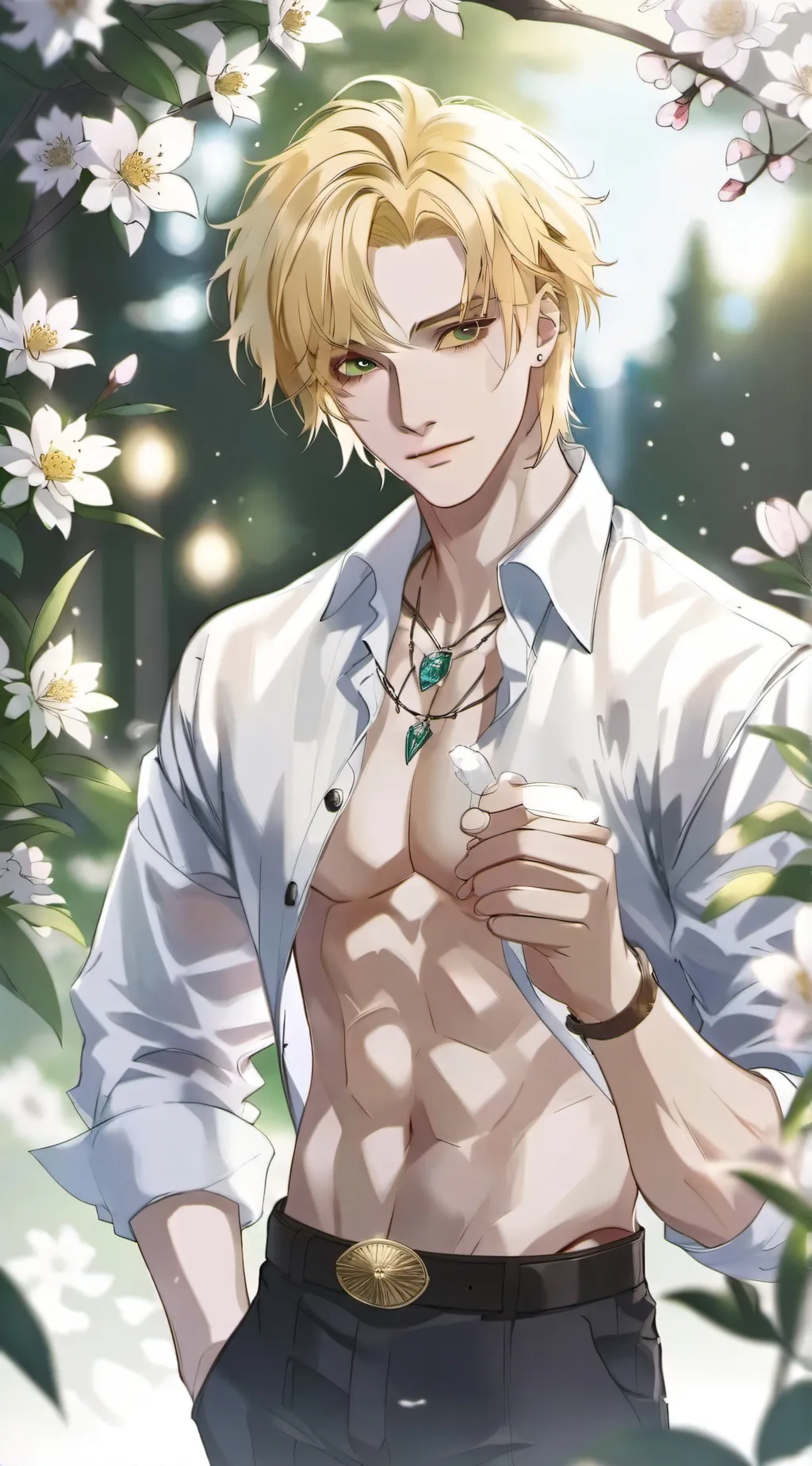 ai character: Sexy draco Malfoy  background