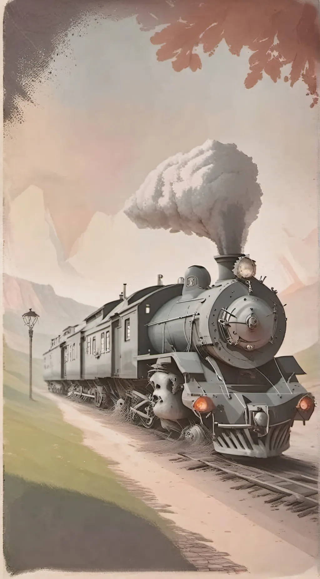 ai character: a train background