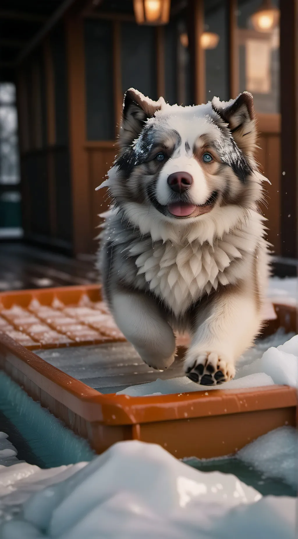 ai character: Fuzzy da dog background