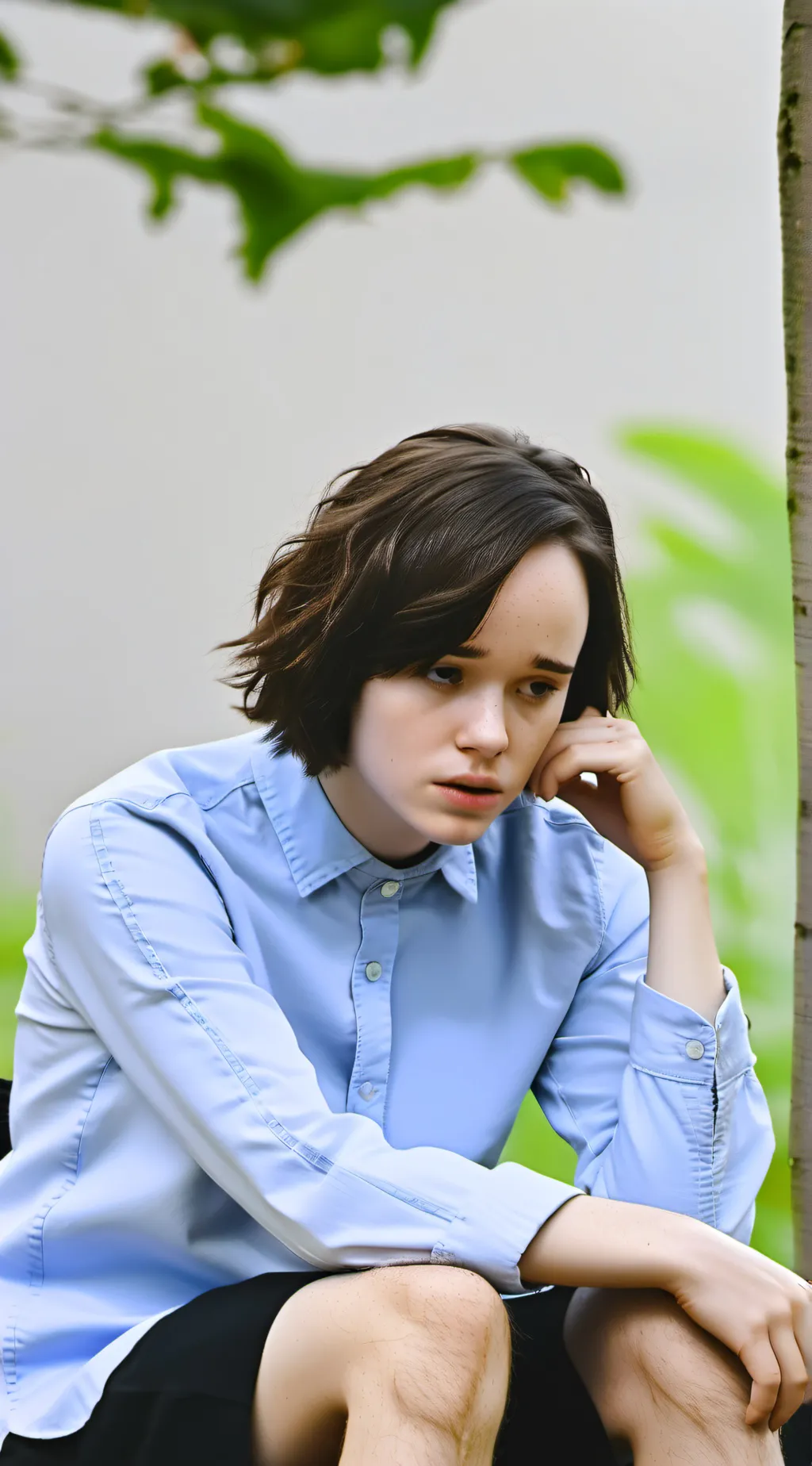 ai character: Elliot Page background