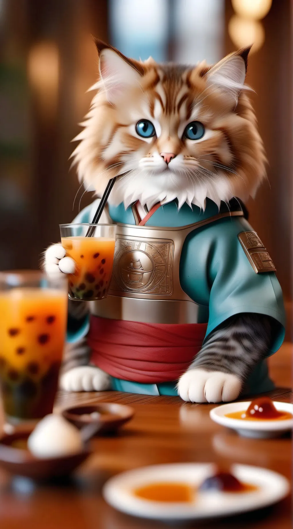 ai character: Boba Kitty background