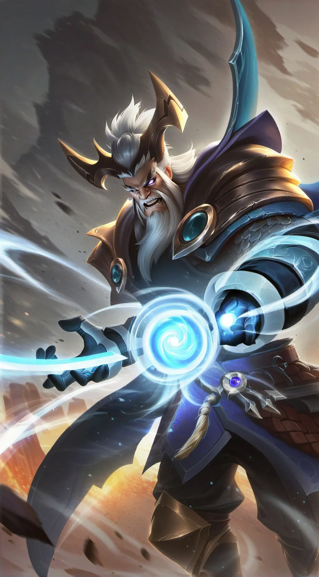 ai character: The god of thunder background