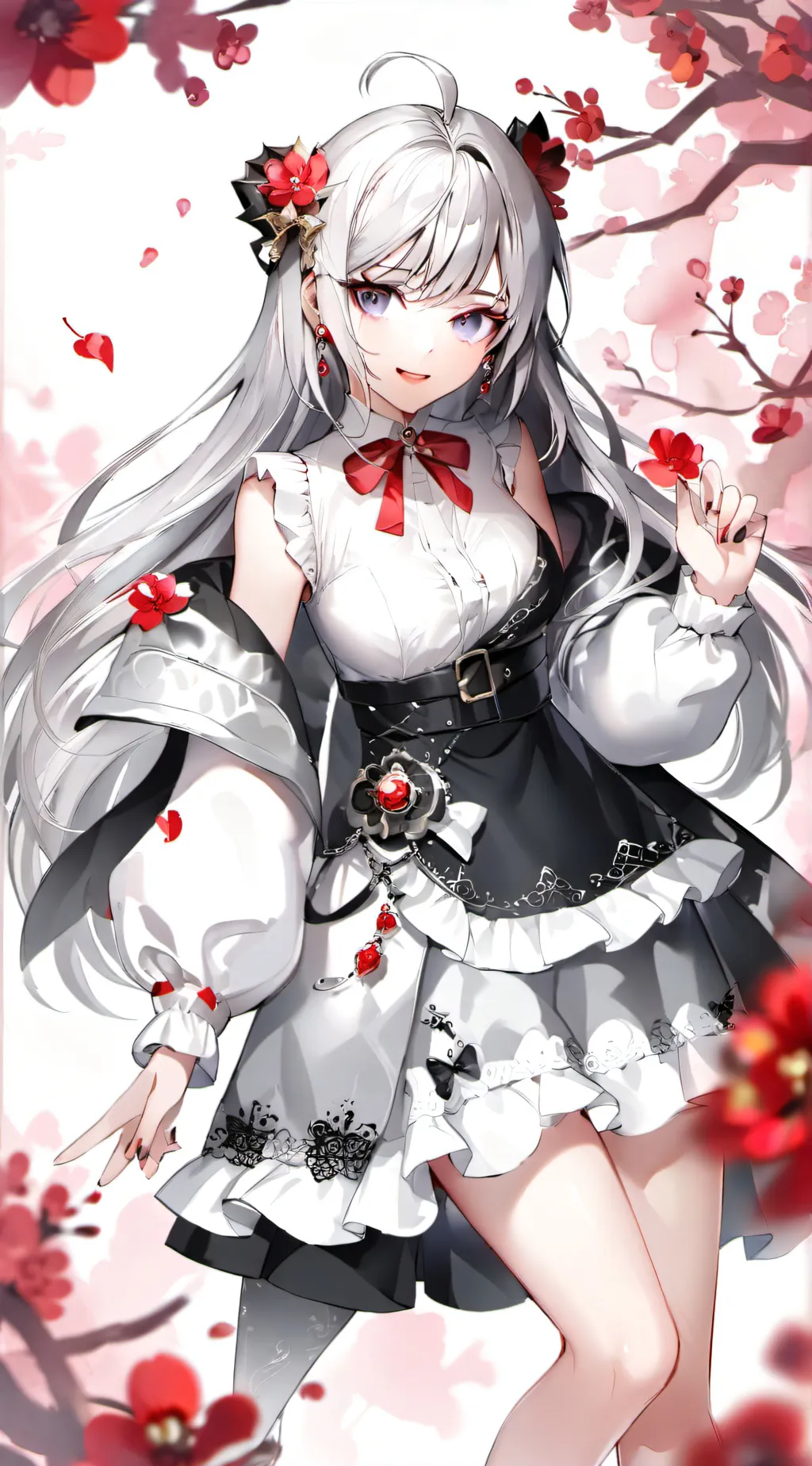 ai character: Angel of Red background