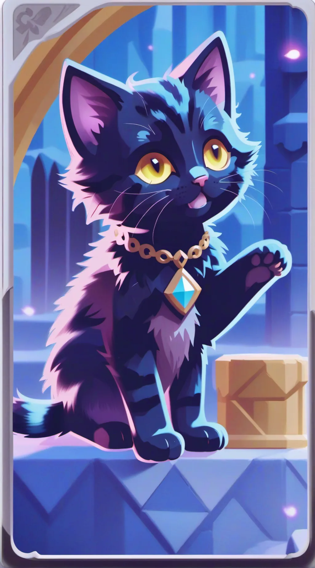 ai character: cute kitten background