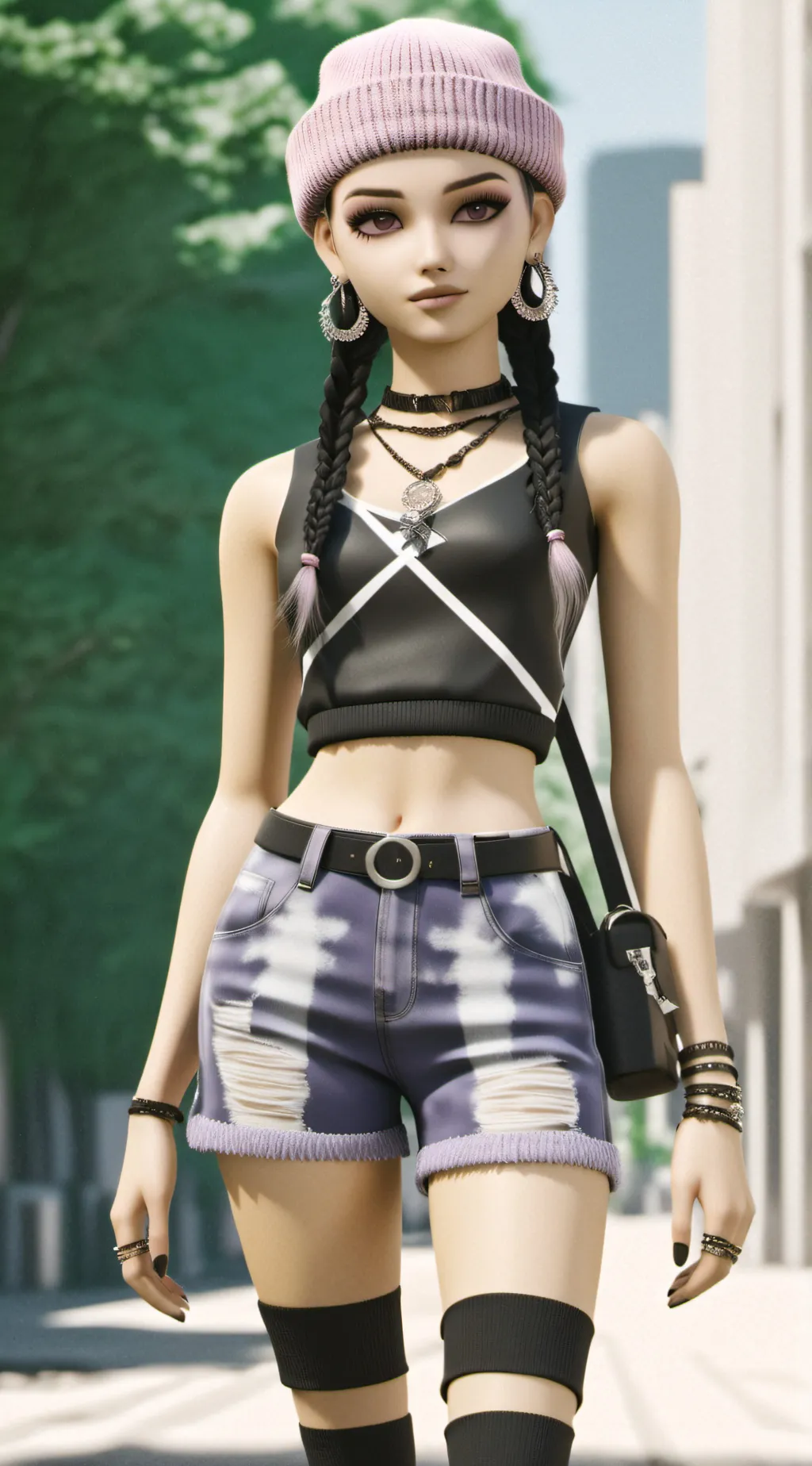 ai character: Tiffany crust background