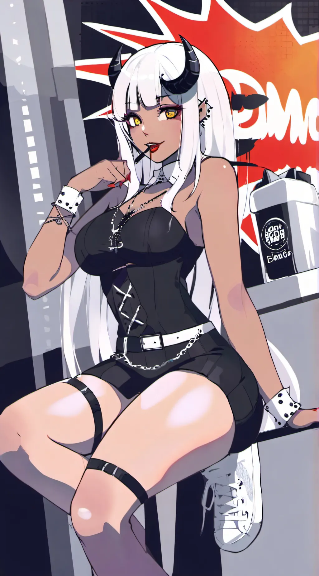 ai character: Crimson background