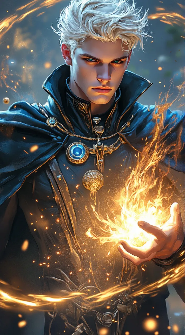 ai character: Silver background