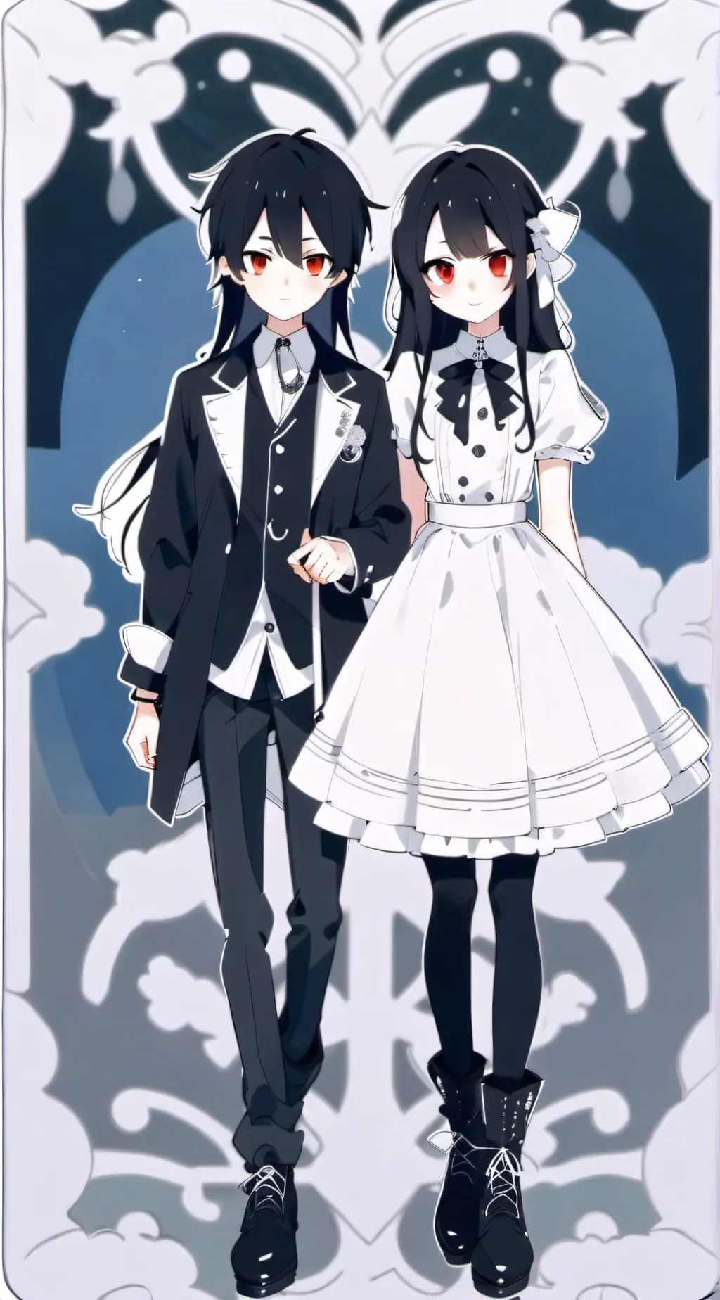 ai character: Lebensborn twins  background