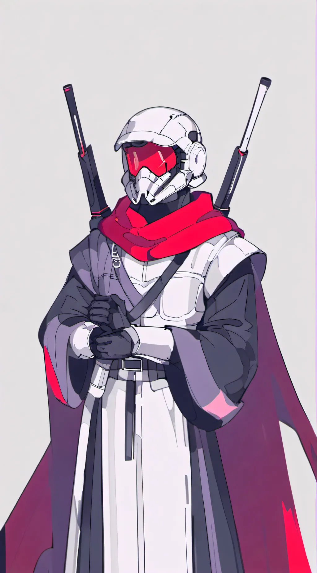 ai character: a white room  background