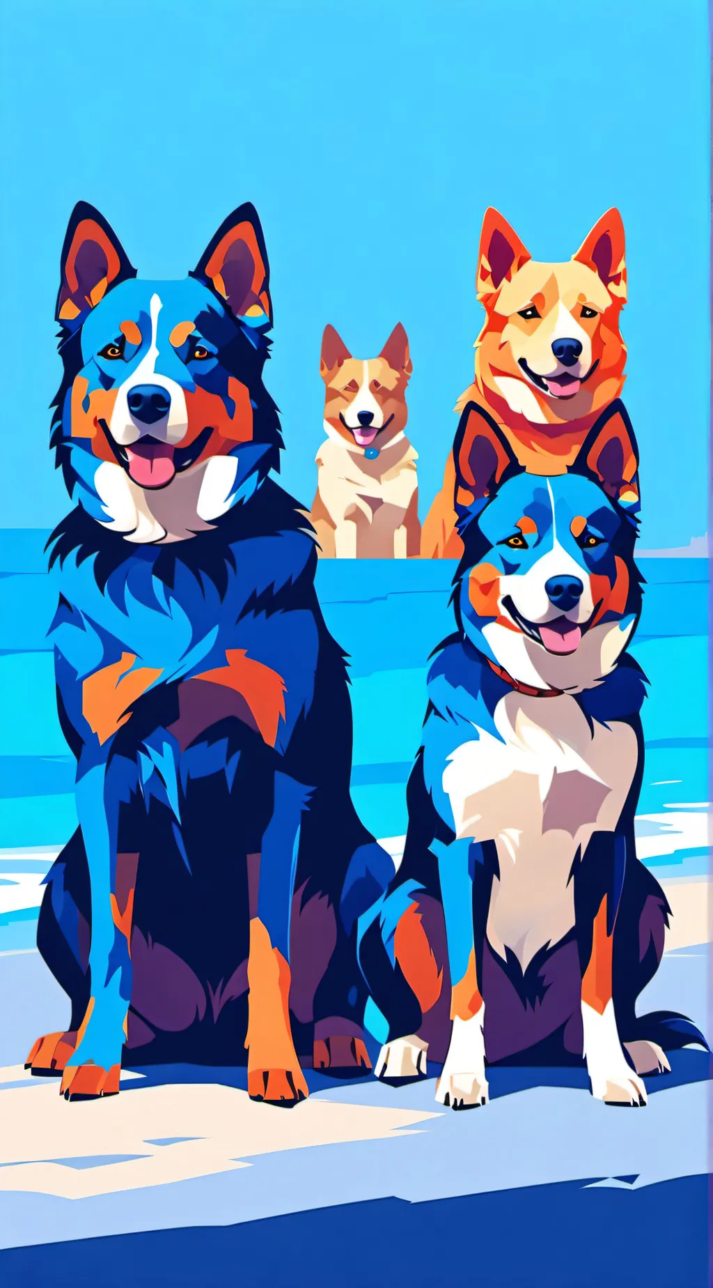 ai character: Bluey X HH background