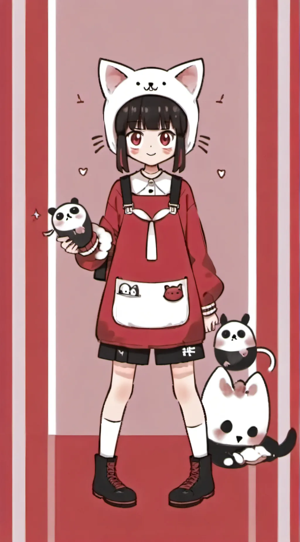 ai character: sus Meowbahh❤️ background