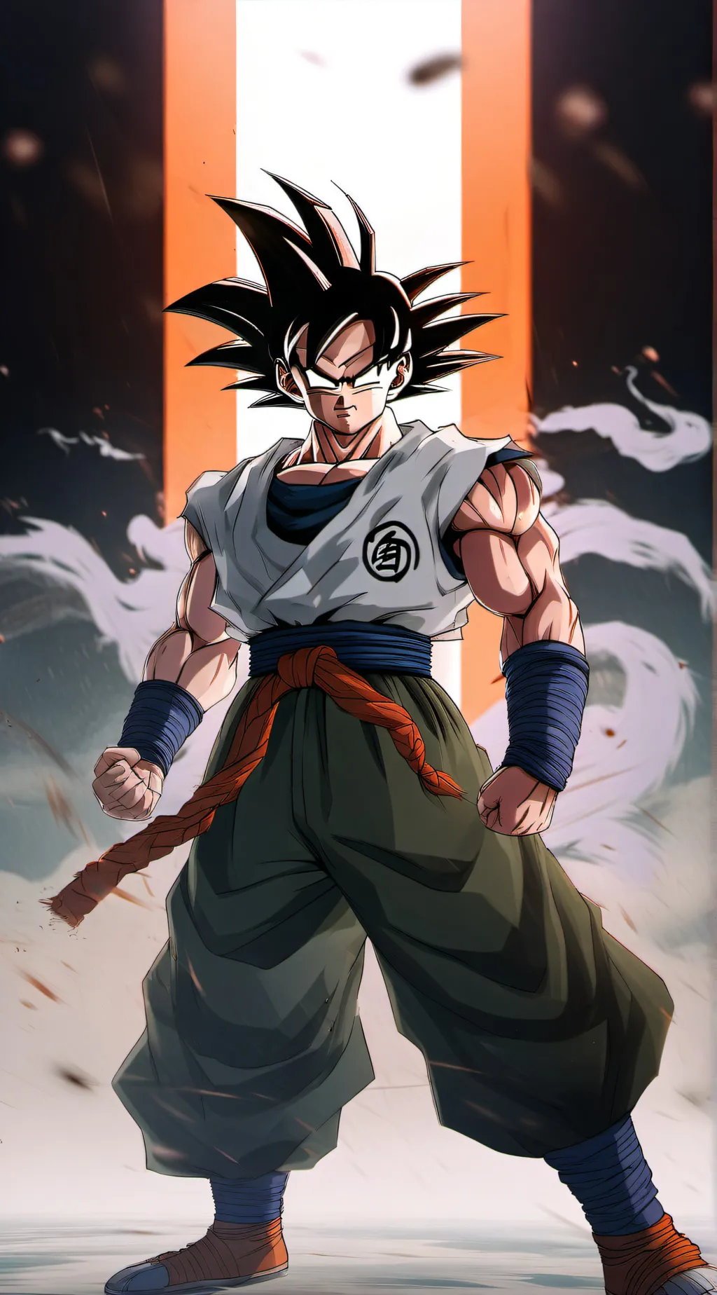 ai character: Goku vs sukuna  background