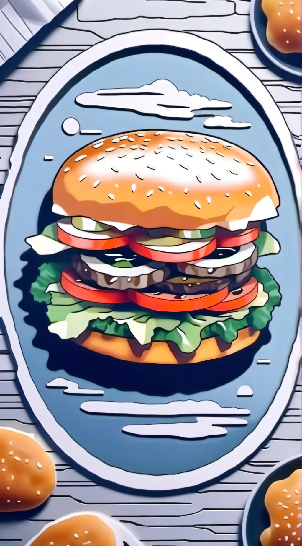 ai character: Burger Buddy background