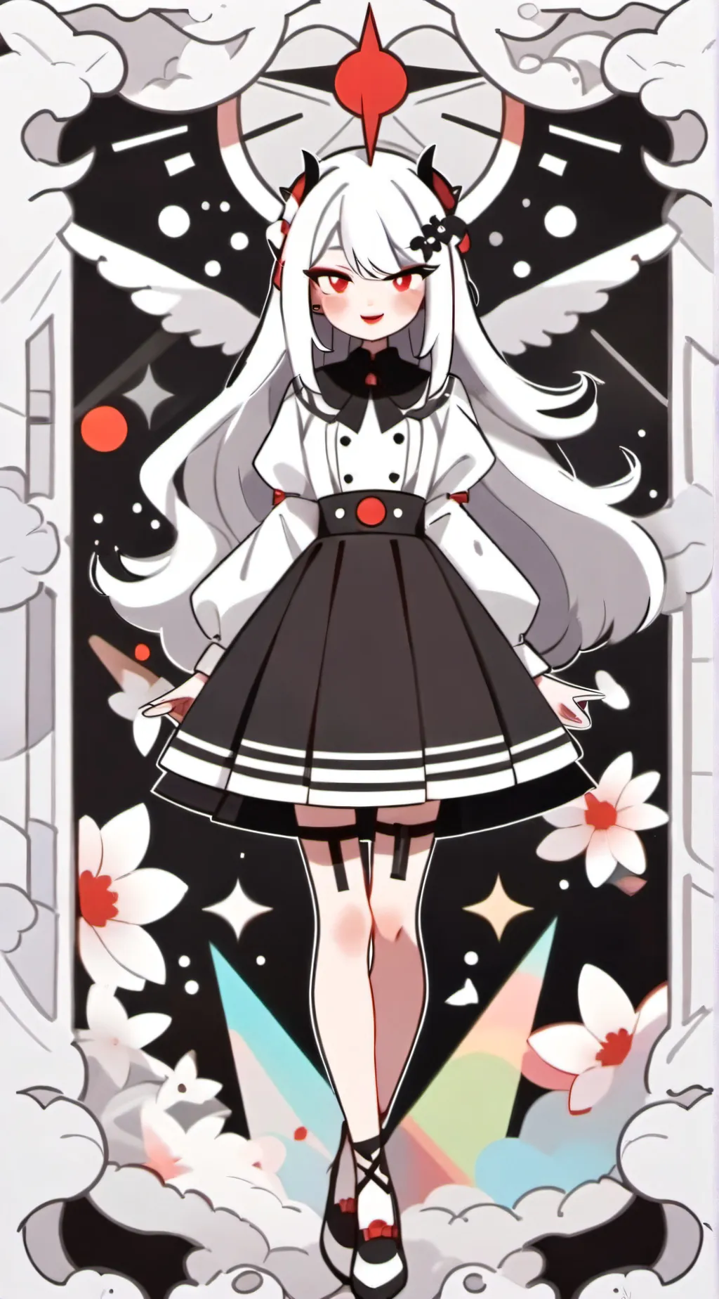 ai character: Miss circle background