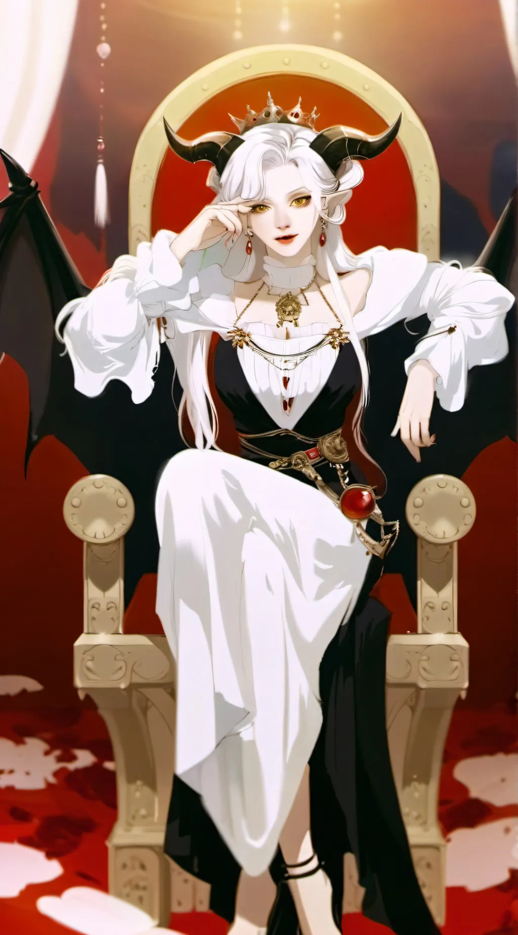 ai character: demon Queen background