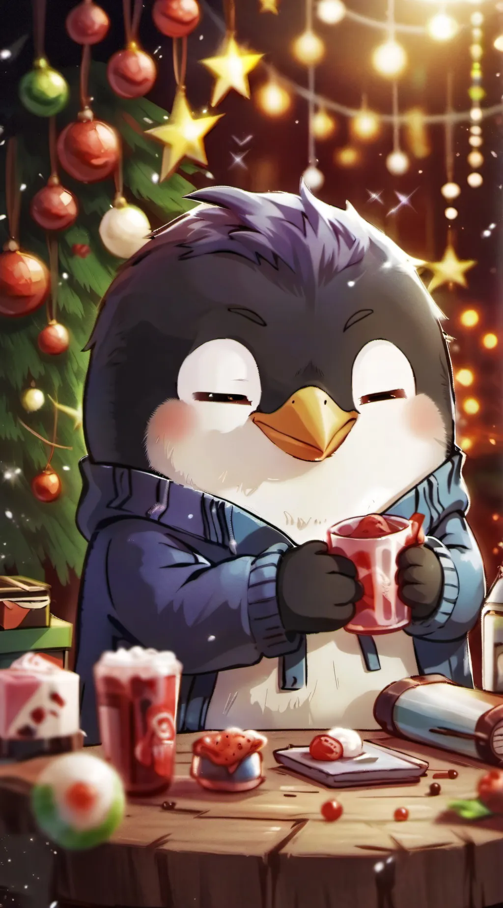 ai character: Fuzzy background