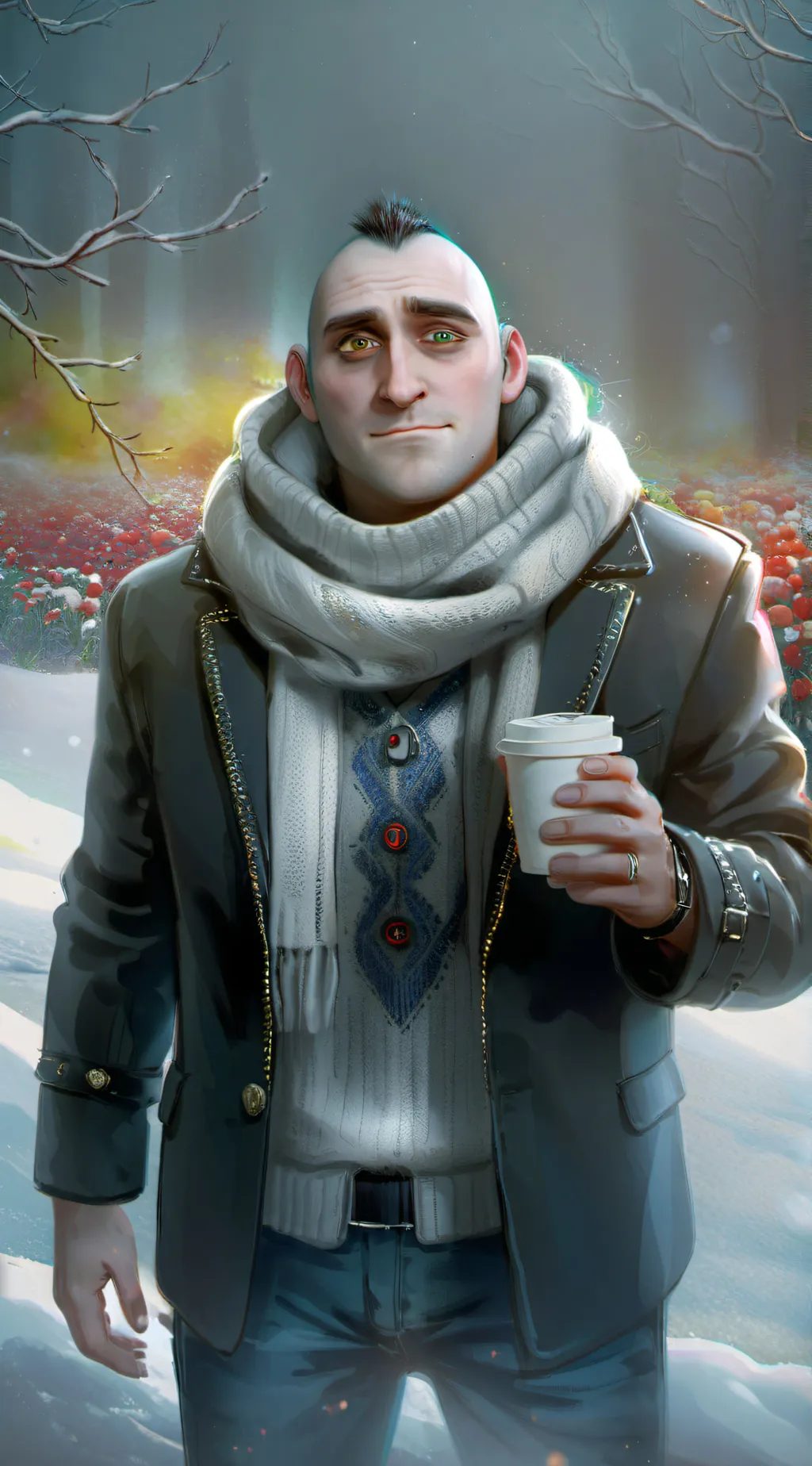 ai character: Freaky gru background