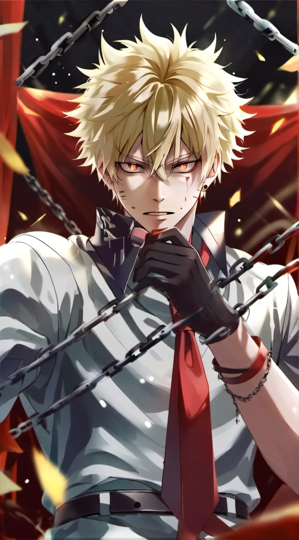 ai character: Katsuki Bakugou background
