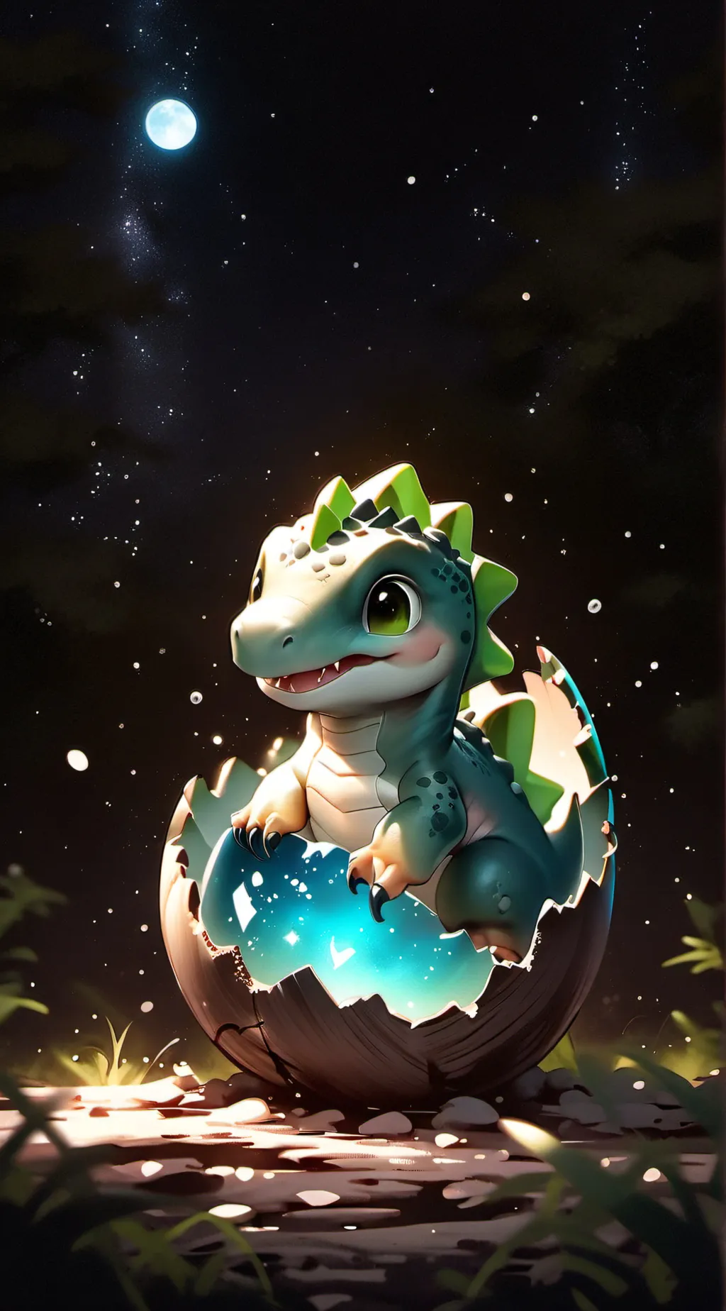 ai character: dinosaur  background