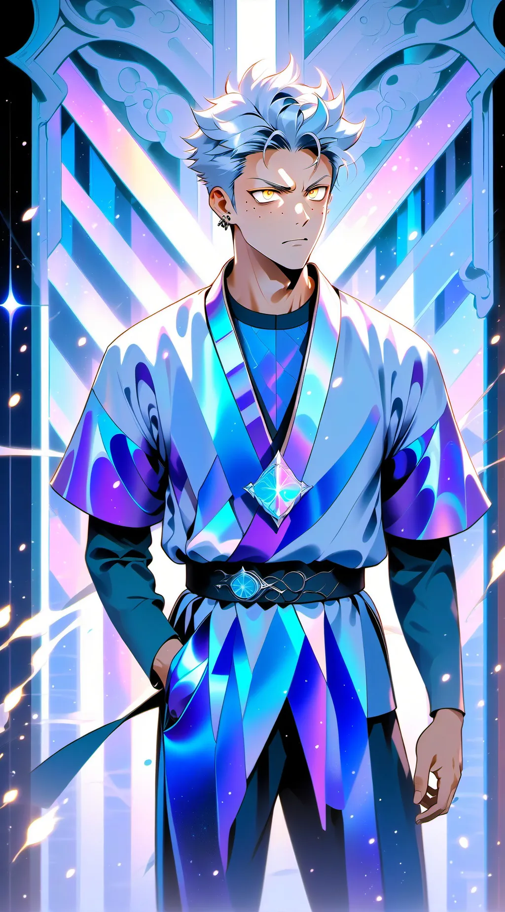 ai character: Geto x gojo fight. background