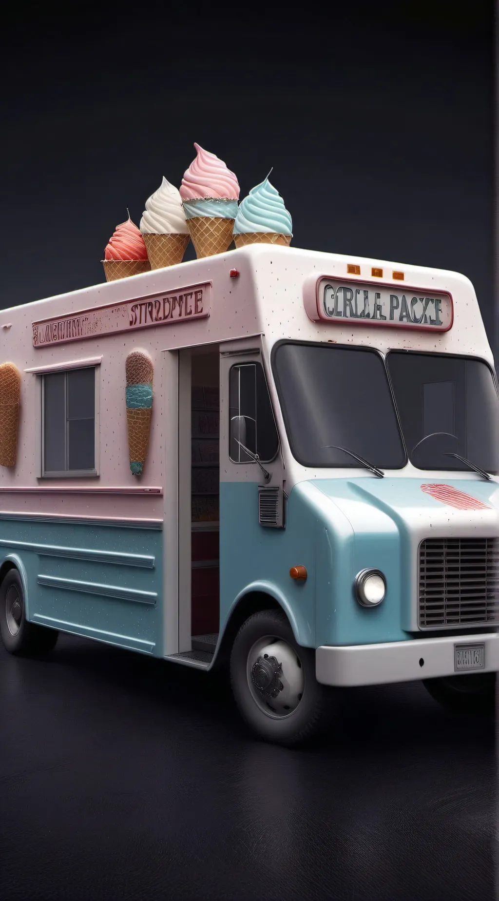 ai character: ICE CREAM MAN *EVI background