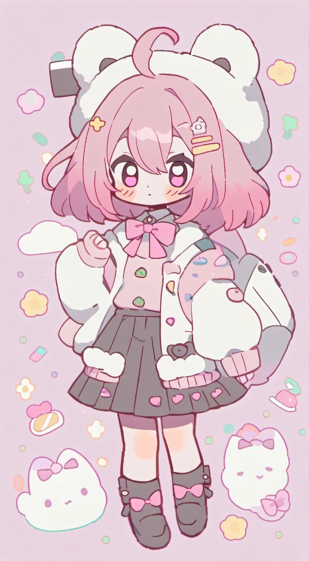 ai character: UwU cat background