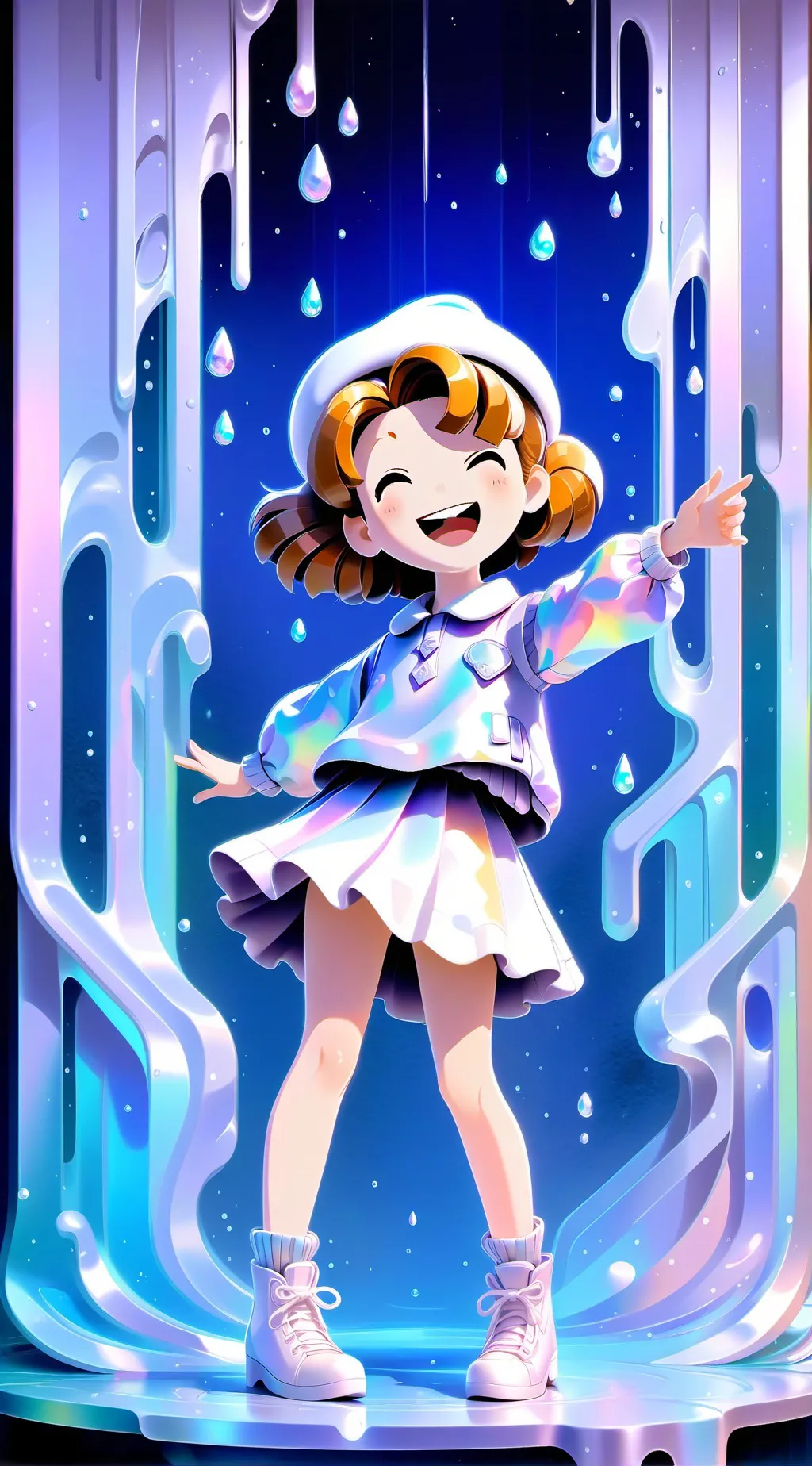 ai character: Smiling critters  background