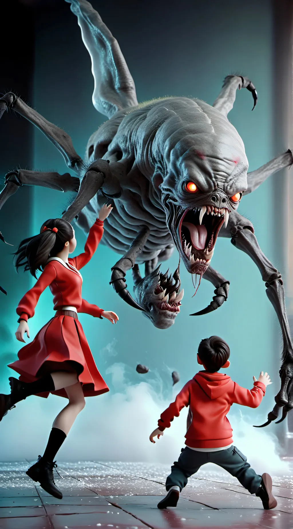 ai character: scary creature background