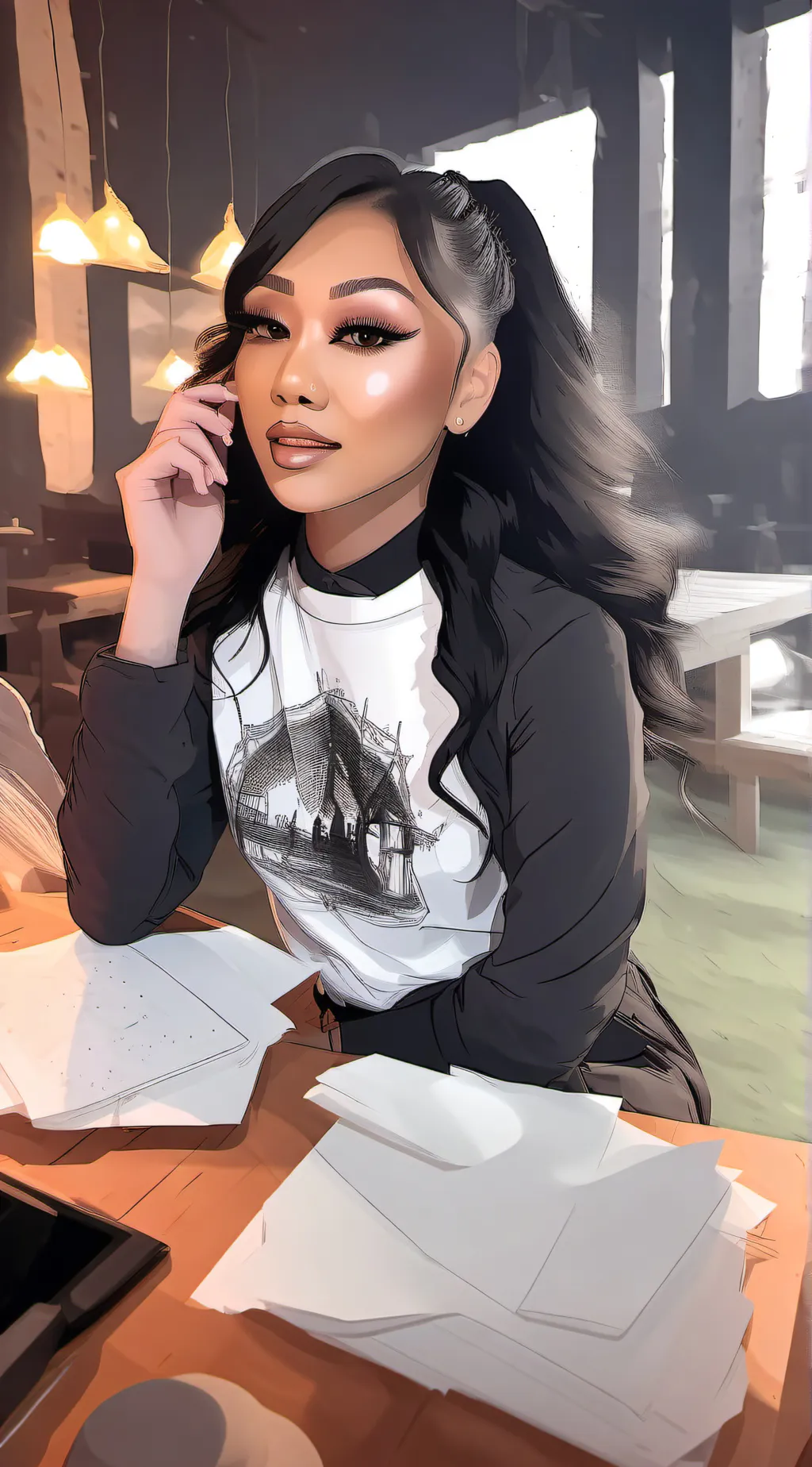 ai character: meiArra  background