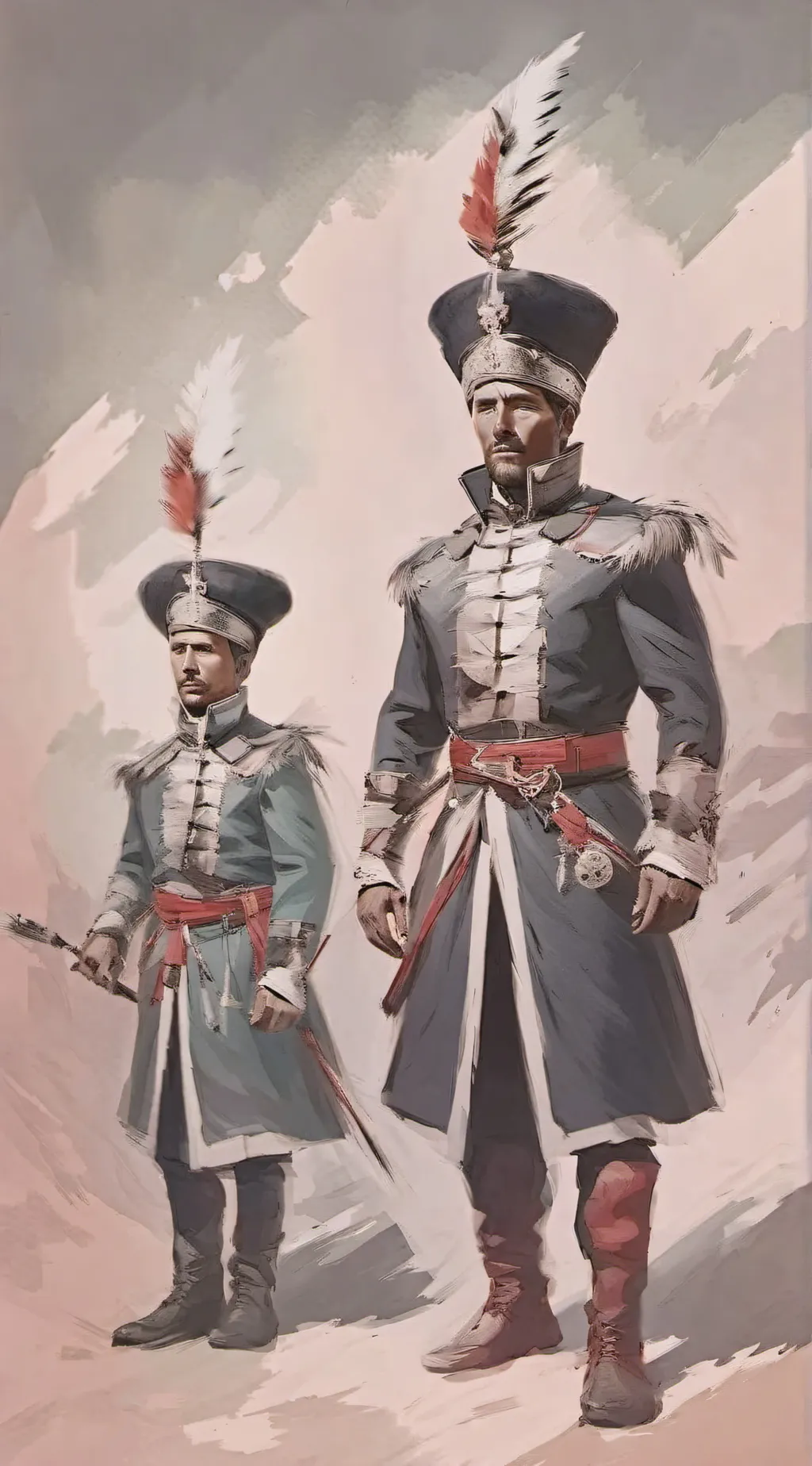 ai character: British grenadier  background