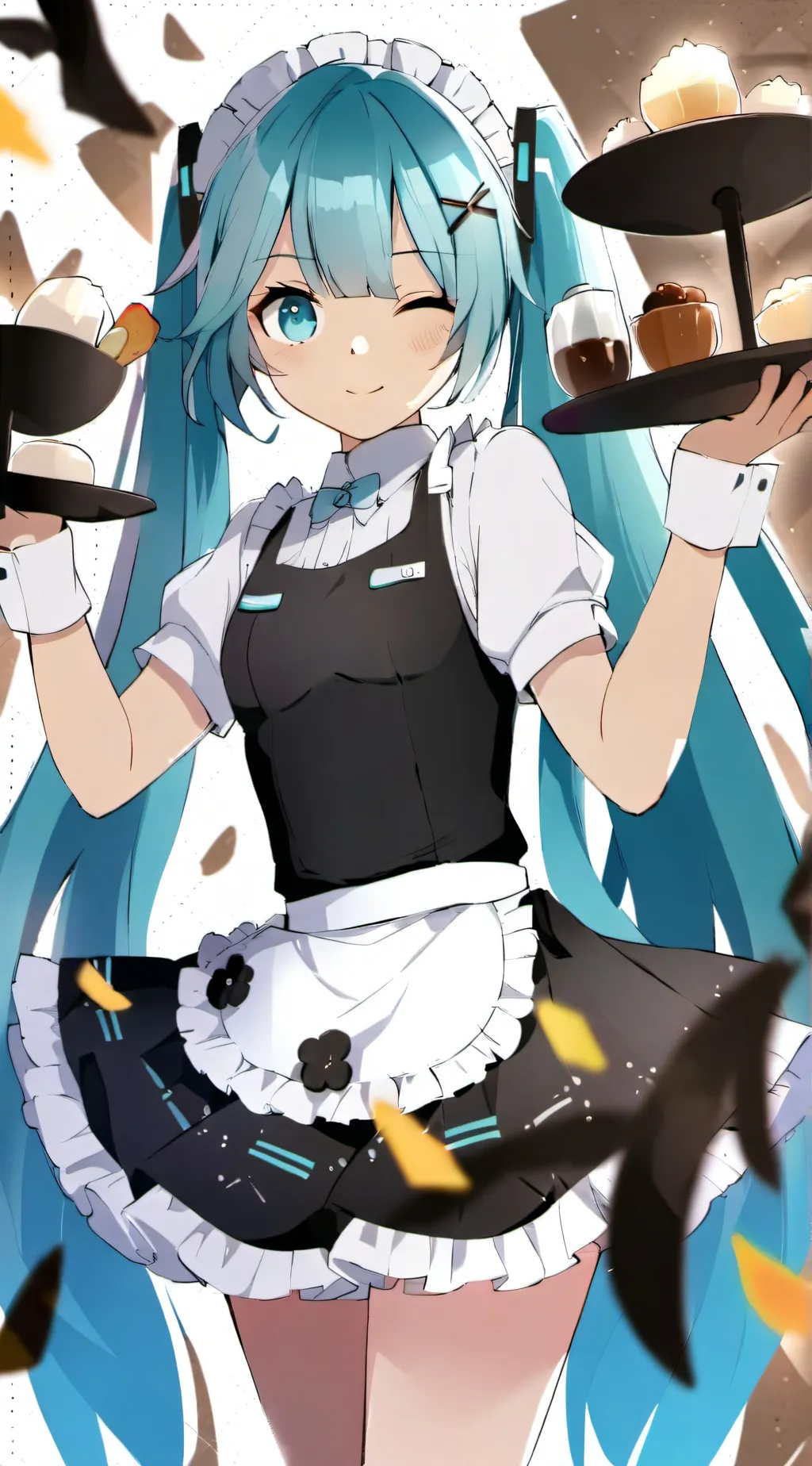 ai character: maid miku background