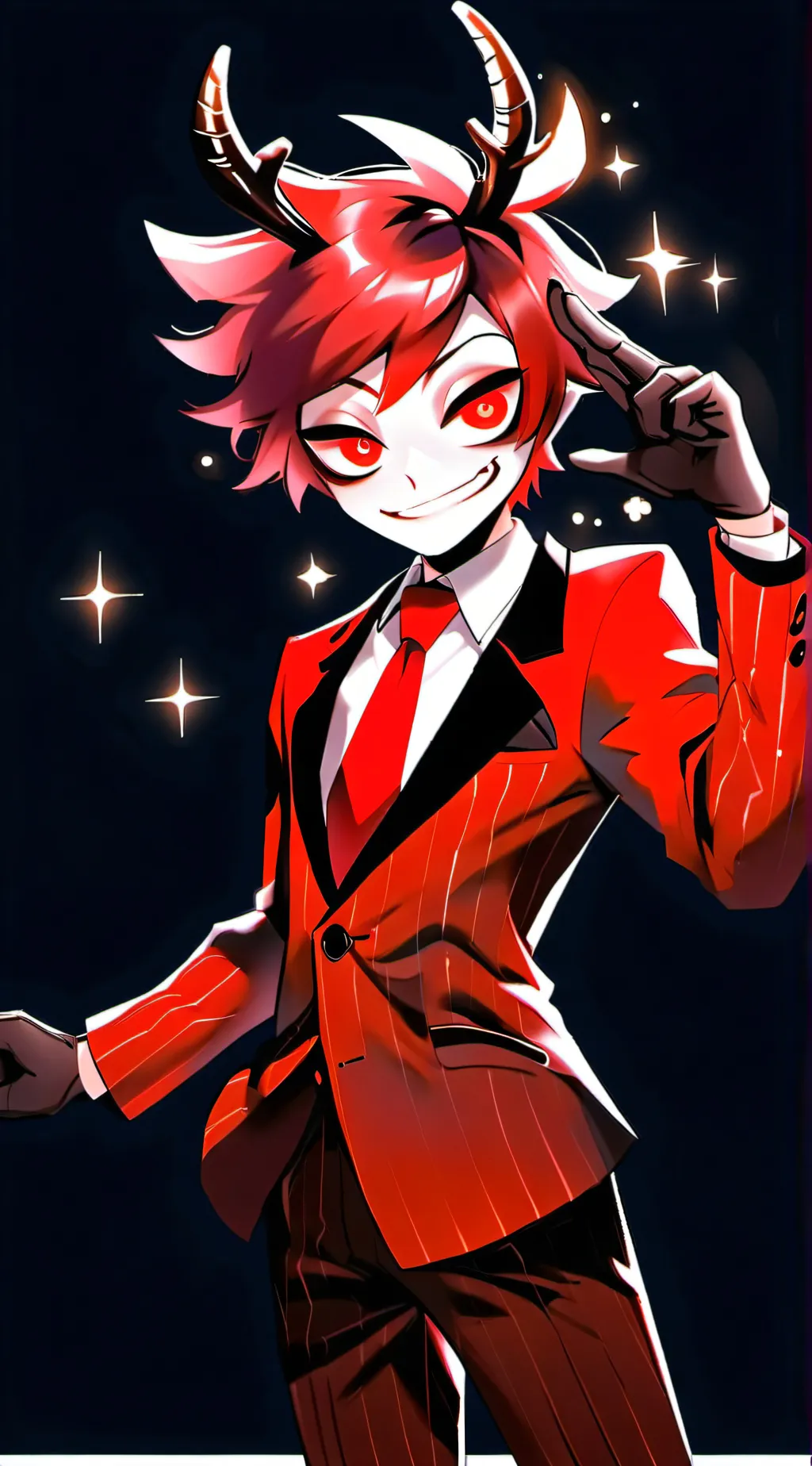 ai character: Alastor🦌❤❤❤❤❤❤❤❤❤❤ background